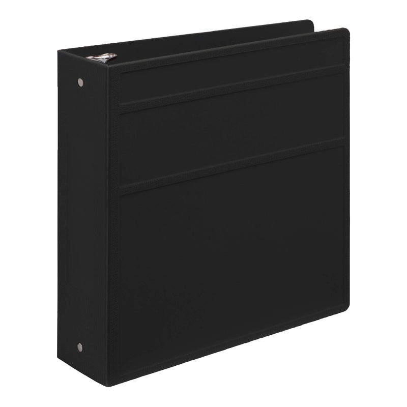 Carstens 3-Inch Heavy Duty 3-Ring Binder - Side Opening, Black, Durable Plastic, Precision No-Gap Rings, Waterproof Cover, No Pockets, Holds 400 US Letter Sheets, BPA-Free, Made in USA (1745-3R) - Image 1